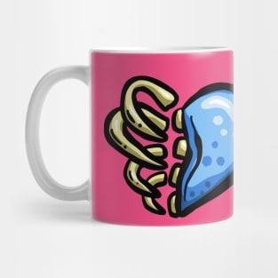 Zombie Love Heart Blue and Dead Mug